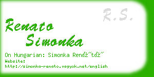 renato simonka business card